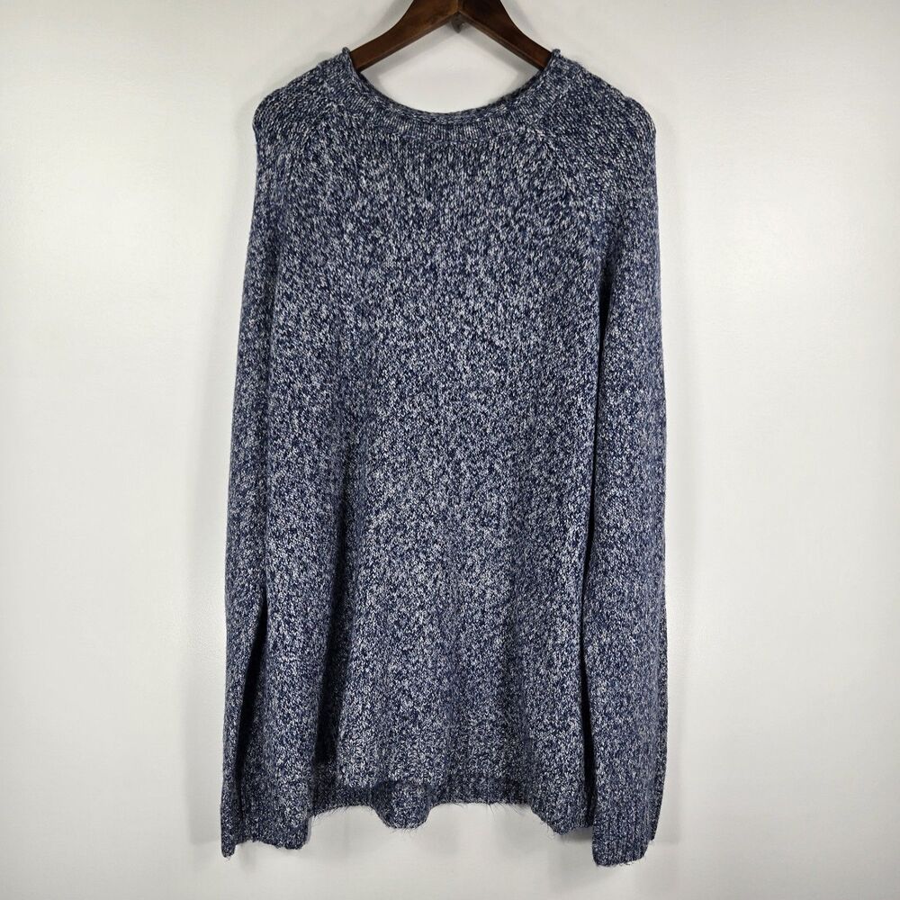 Commerce Men's Size XL Blue Marled Long‎ Sleeve Sweater NWT